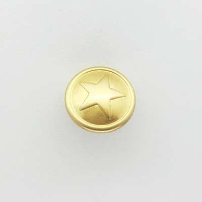 Popular fashion five pointed star pattern round toggle button metal shank button