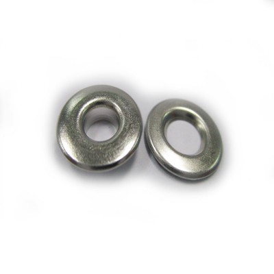 High quality  brass flat surface curly brim round grommet metal eyelet